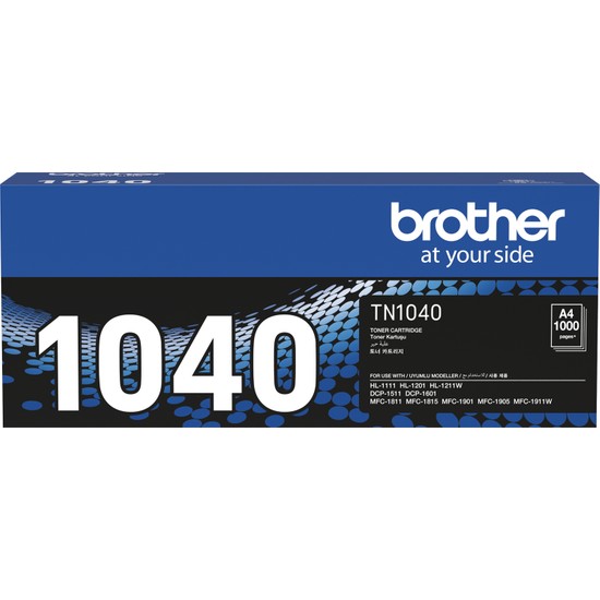 BROTHER TN-1040 Siyah Toner (1000 Sayfa) Ofis ve Ev Kullanımına Uygun Orijinal Renk Siyah