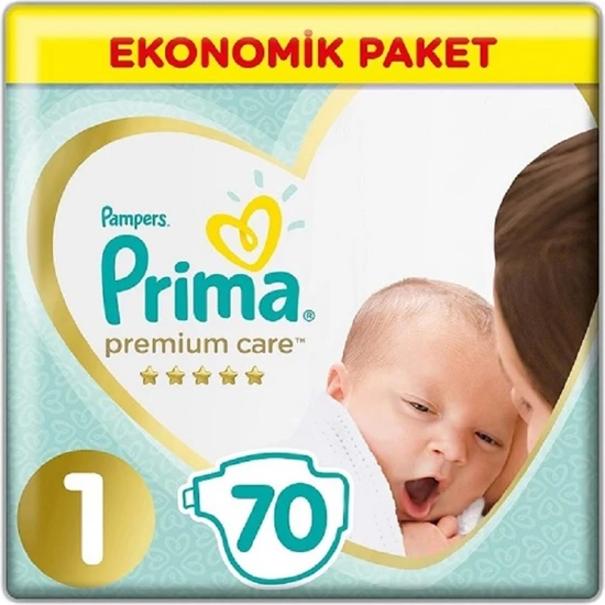 Prima Premium Care Bebek Bezi 1 Beden Yenidoğan 70li Ekonomik Paket