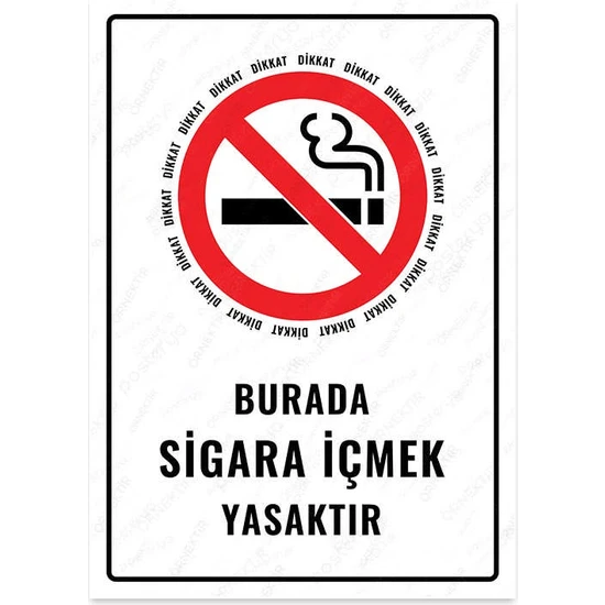 Posterya UL1412 - Burada Sigara Içmek Yasaktır Uyarı Levhası