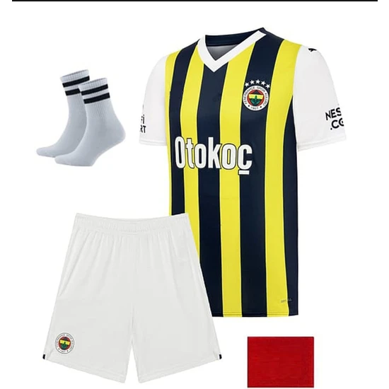 Fireball Fenerbahçe 23/24 Yeni Sezon Çubuklu Çocuk Forması 4 Lü Set
