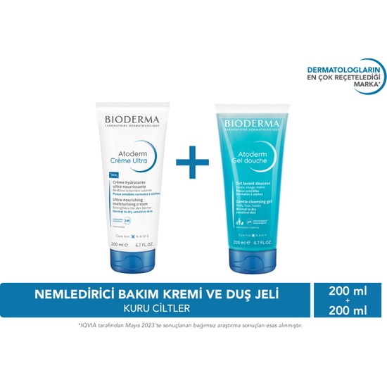 Bioderma Atoderm Cream Ultra 200 Ml And Atoderm Shower Gel 200 Fiyatı 0345