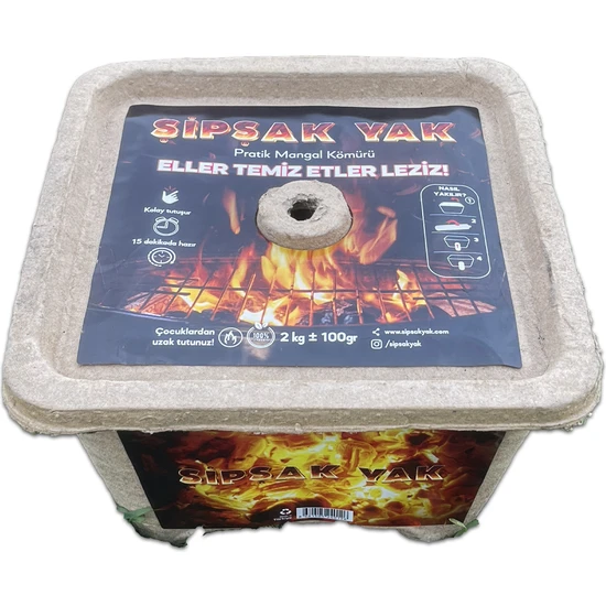 Şipşak Şipşakyak Pratik Mangal Kömürü 2 kg