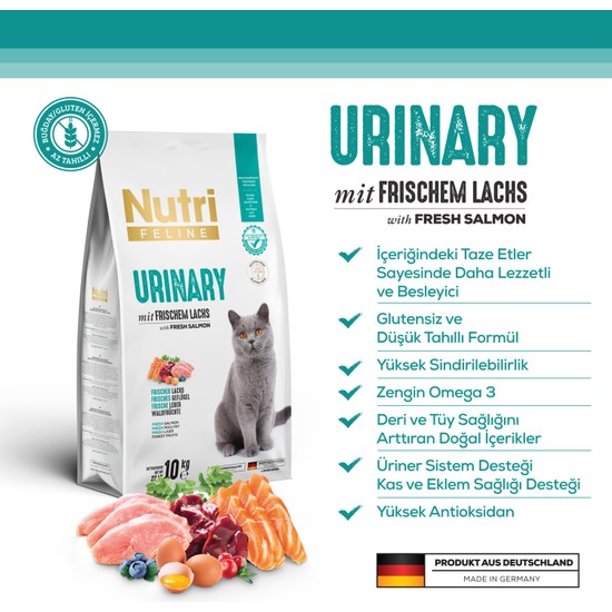 Nutri Feline Urinary Somon Etli 10KG Nutri Feline Kedi Maması