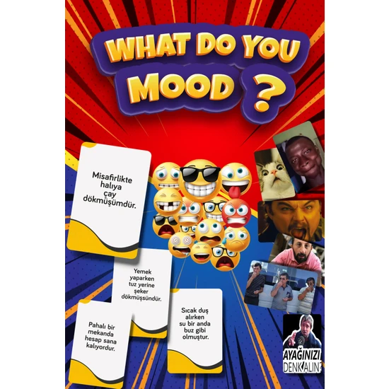 Molfy What Do You Mood - Eğlenceli What Do You Meme Kutu Oyunu - Hangi Moodsun - Durum Kartı