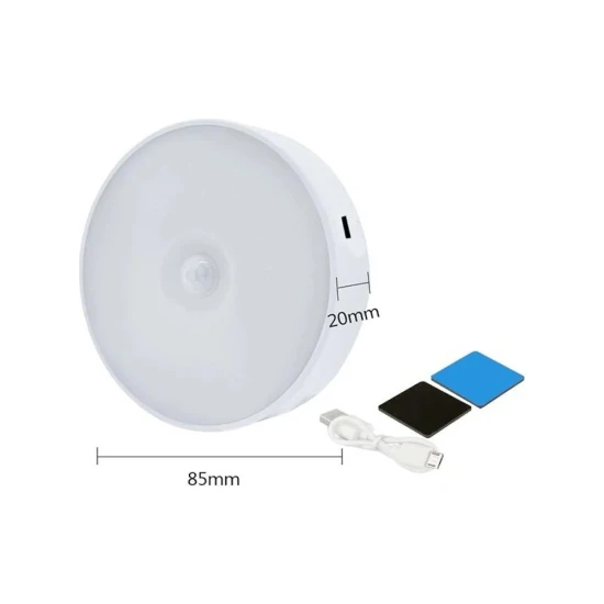 Okalisto Hareket Sensörlü 8 Ledli Sarı Gün Işığı Lamba USB Şarjlı On/auto/off Modlu Dolap Içi, Koridor. Mutfak