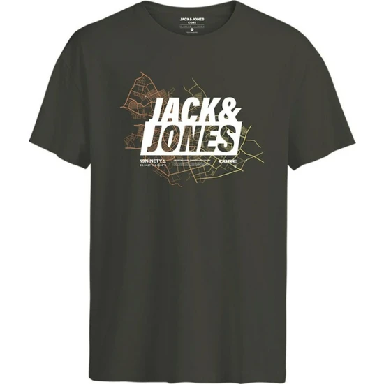 Jack & Jones Jack Jones Map Logo Erkek Tişört 12252376