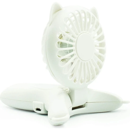 Ikıkuso Mini Fan, 2022 Yükseltilmiş Versiyon Taşınabilir Kolye Fanı, Mini Kişisel El Fanı, Küçük Katlanır Masa Fanı, 3 Hızlı Soğutma Yüzü Fanı (Beyaz) (Yurt Dışından)