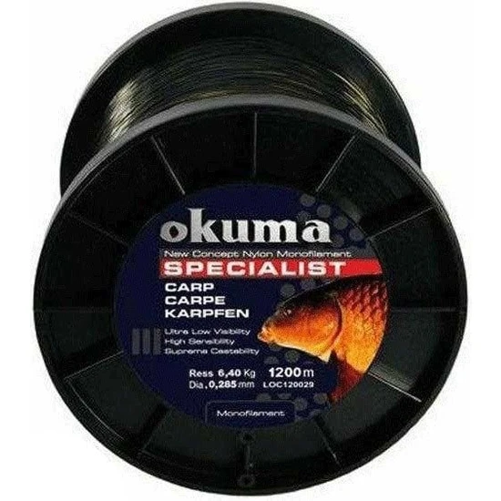 Okuma Carp 1200 mt 28,00 Lb 12,73 kg 0,43 mm Camou Misina