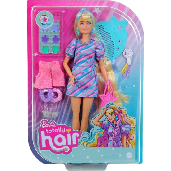 Barbie Upuzun Muhteşem Saçlı Bebekler HCM87 HCM88 Sarışın Yıldız