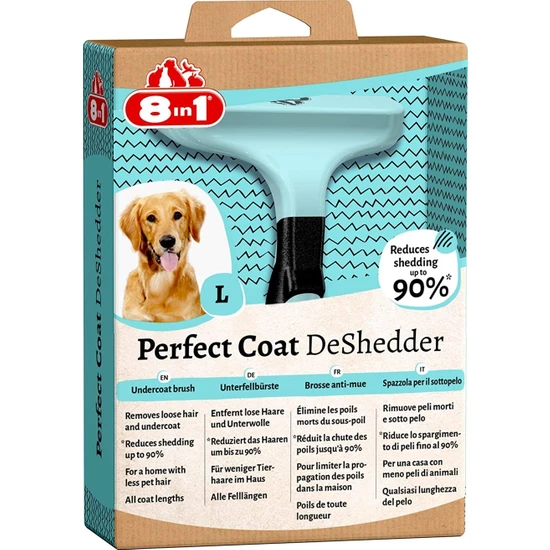 8in1 Perfect Coat DeShedder Furminator Büyük Irk Köpek Tarağı Large