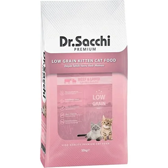 Dr.Sacchi Düşük Tahıllı Yavru Kedi Maması 10 kg