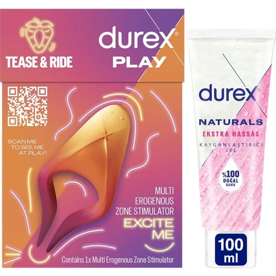 Durex Çoklu Erojen Bölge Uyarıcı + Naturals Ekstra Hassas Kayganlaştırıcı Jel 100ML