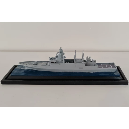 Maketimiz Gemi Modeli-Milgem-I-Sınıfı-Gemi-Modeli-Uzunluk 20 Cm- Reçine Malzeme,deniz Efekti Üzerinde,abs Plastik Alt Tabla-