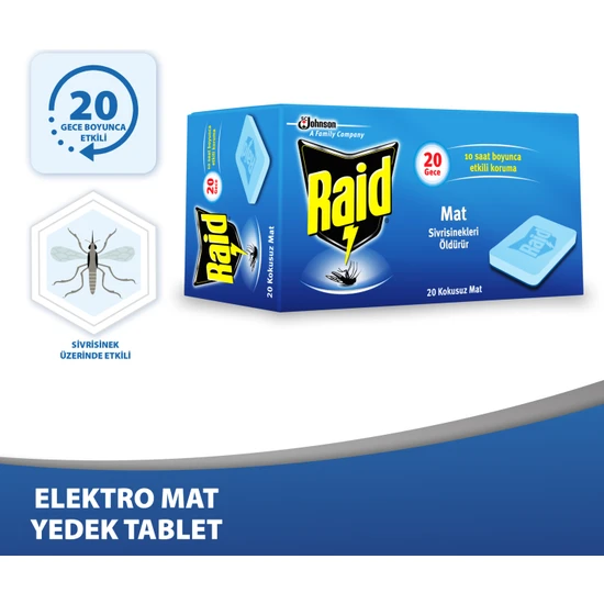 Raid Elektromat Sinek Kovucu 20 Tablet