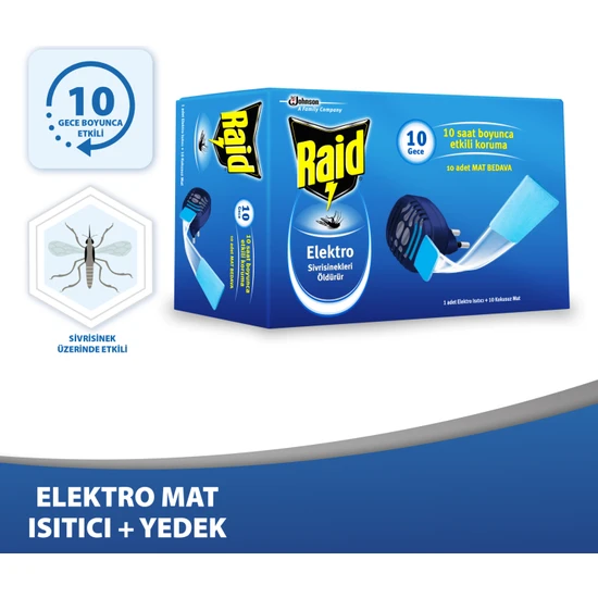 Raid Elektromat Isıtıcı (10 Mat Bedava)