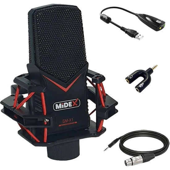 Midex Gaming GMX1 Oyuncu Mikrofonu Tak Çalıştır Oyun Mikrofonu (Bilgisayar ve Telefon)
