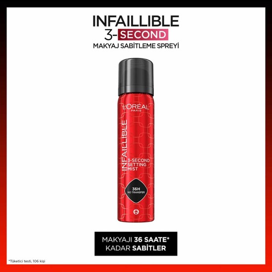 L'Oréal Paris Infaillible 3-Second Makyaj Sabitleme Spreyi