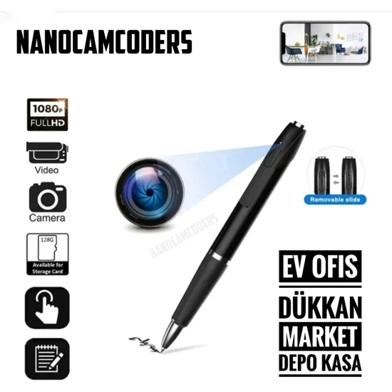 Nanocamcoders 1k ' 1080P Gizli Mini Güvenlik Kamera Mikro Gözetleme Güvenlik Gizli Pen Kamera Kalem Kamera KL07