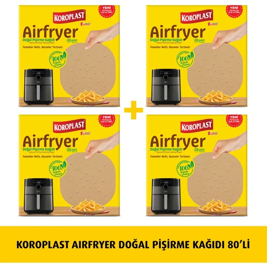 Koroplast  Airfryer Doğal Pişirme Kağıdı 1+1 X2