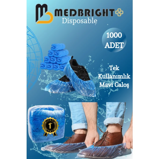 Med Bright 1000 Adet Mavi Galoş