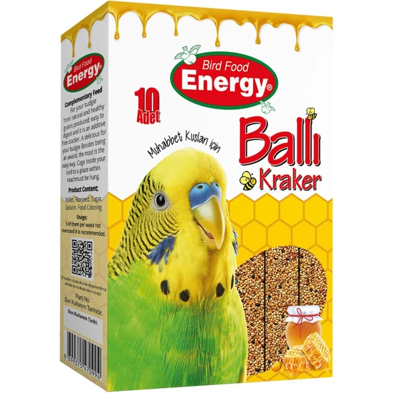 Pet Food Energy 10'lu Ballı Muhabbet Kuşu Krakeri