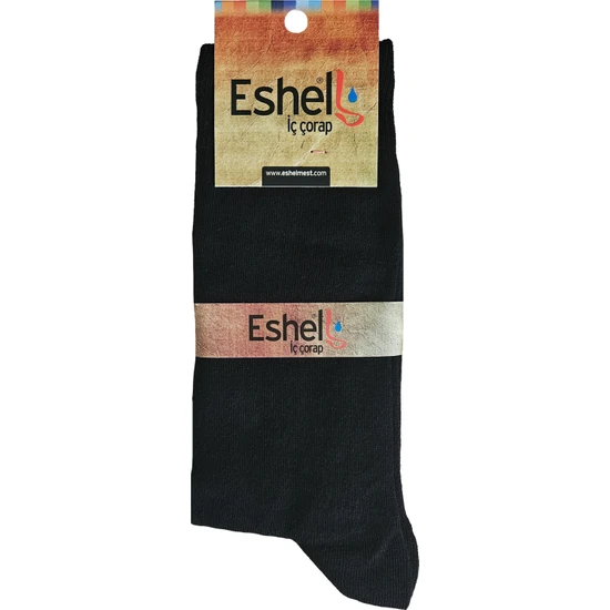 Eshel Mest Ömrünü Uzatmak Için Pamuklu Çorap, Burun Dikişsiz Mest Içi Siyah Çorap