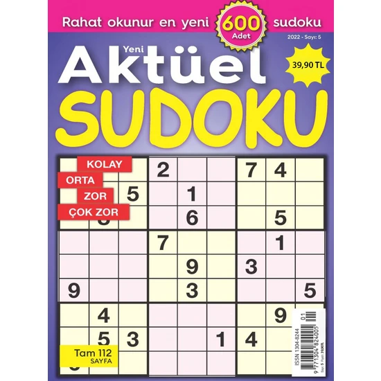 Aktüel Sudoku Bulmaca Sayı 5