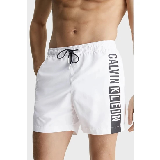 Calvin Klein Logolu Cepli Deniz Şortu Belden Bağlamalı Mayo Short KM0KM00991YCD Erkek Mayo Short KM0KM00991 Ycd