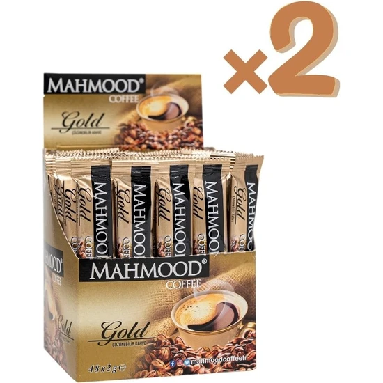 Mahmood Coffee Gold Kahve 48 x 2  gr Hazır Kahve 2 Li
