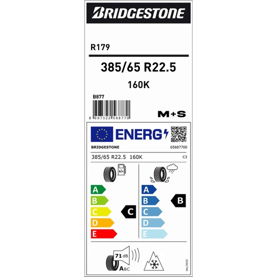 Bridgestone 385/65R22.5 160K/158L R179 Asfalt Dorse 4 Mevsim Fiyatı