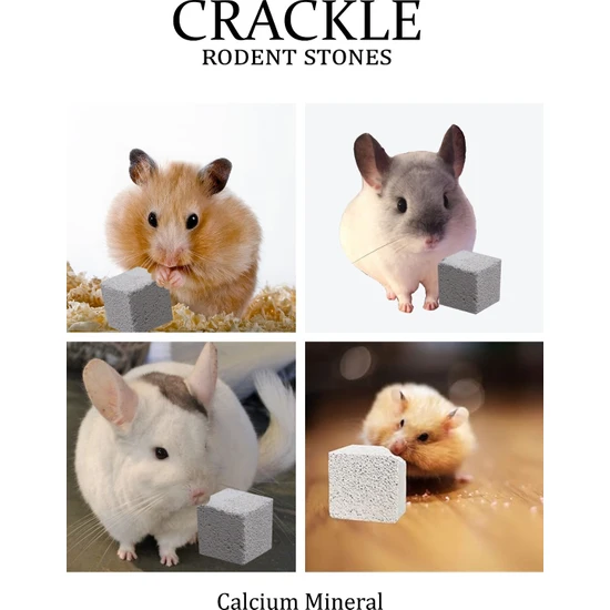 Crackle Kemirgen Taşı (3’lü Paket) Kemirme Taşı, Diş Törpüsü,  Kalsiyum Mineralli Yalama TAŞI.(3ADET)