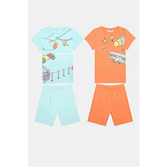 Penti Erkek Çocuk Technology Museum Çok Renkli 2li Pijama Takımı