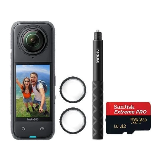 İNSTA360 X4 8k Kamera Stick Kart Kit (Vizör Foto)