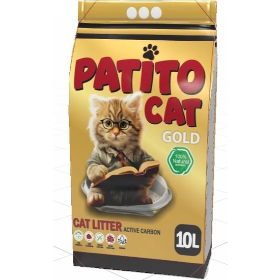 Patıtocat Gold Actıve Carbon 10 Lt