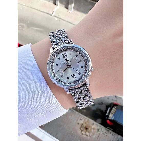Weluxa WT916J287 Kadın Kol Saati Gümüş Renk Taşlı Retro Günlük Kullanıma Uygun