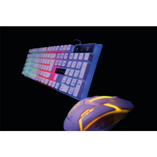 GTS-1001 Rgb Işıklı Oyuncu Klavye ve Mouse Seti (Oyuncular Için Özel Üretim)