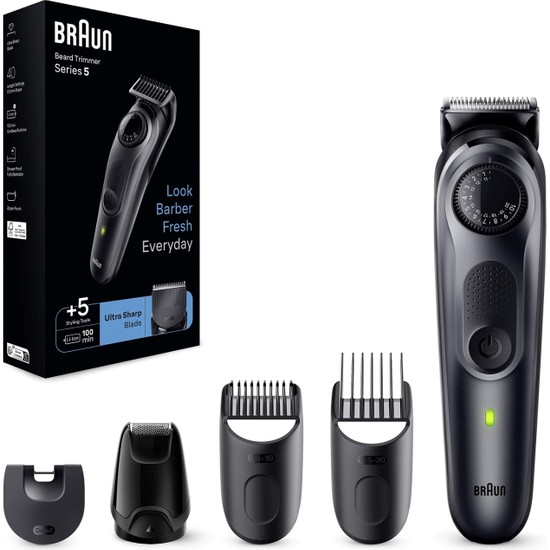 Braun Series 5 BT5420 Siyah Sakal Düzeltici Kablosuz Kullanım ile Ultra Keskin Bıçak Özelliği