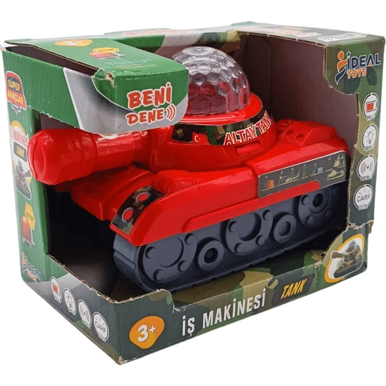 Sunman Ideal Toys Pilli Işıklı Müzikli Mini Oyuncak Tank 01/2075