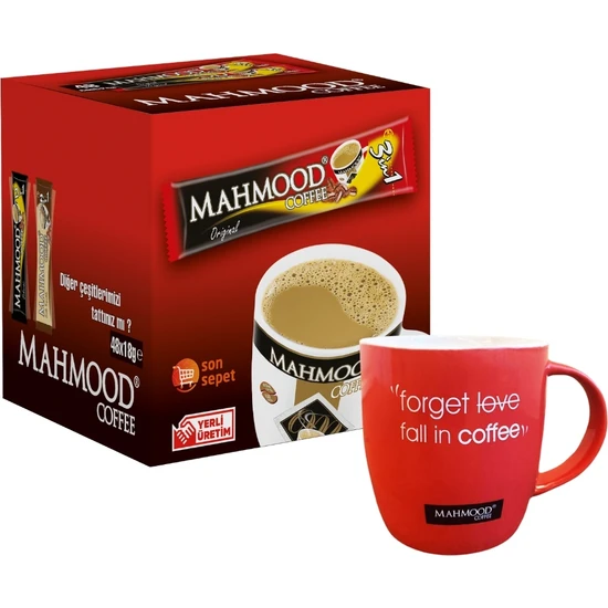 Mahmood Coffee 3 Ü 1 Arada 48 Adet Kupa Bardak Hediyeli