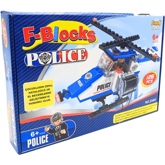 Furkan Toys F-Blocks Polis Serisi 126 Parça FR38002