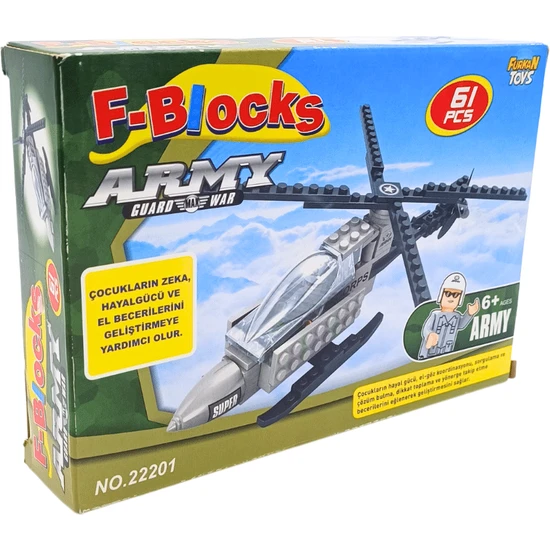 Furkan Toys F-Blocks Asker Seri 61 Parça Seti