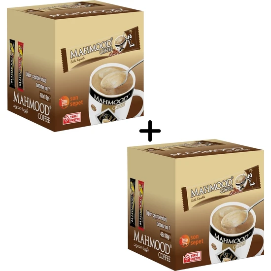 Mahmood Coffee 3ü1 Arada Sütlü Köpüklü Hazır Kahve 48 Adet x 18 Gram  2li Set
