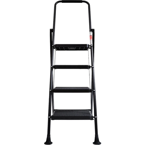 Fevup Ladder Climb Masters - 4 Basamaklı Merdiven - Ekstra 30 cm - Siyah