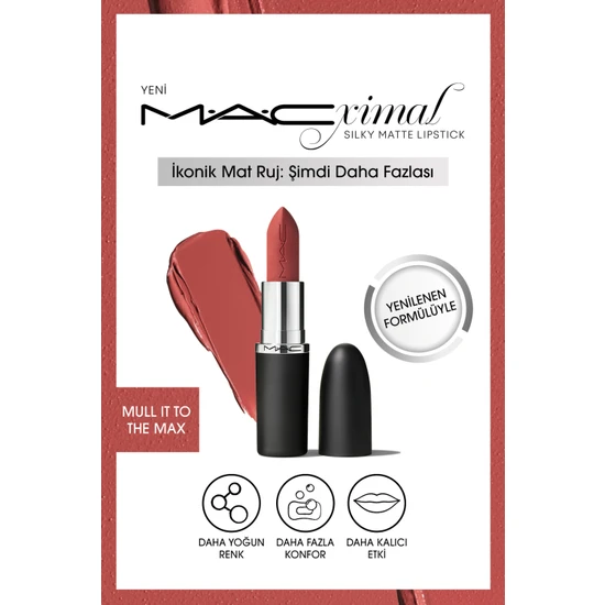 M·A·CXIMAL Silky Matte Lipstick Nemlendirme Etkili Yoğun Renk Sağlayan Ruj - Mull It To The Max