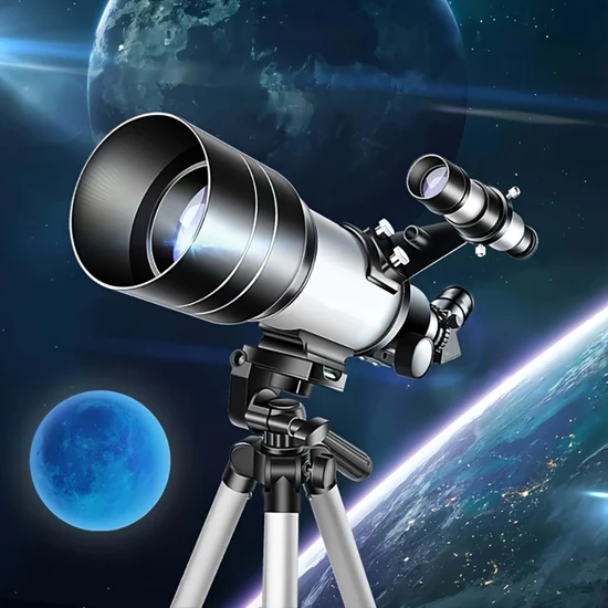 Hymark Astronomik 150X Teleskop 70 x 300 mm Mercek Gece Görüş Uzay Doğa Gözlem Eğitici Öğretici