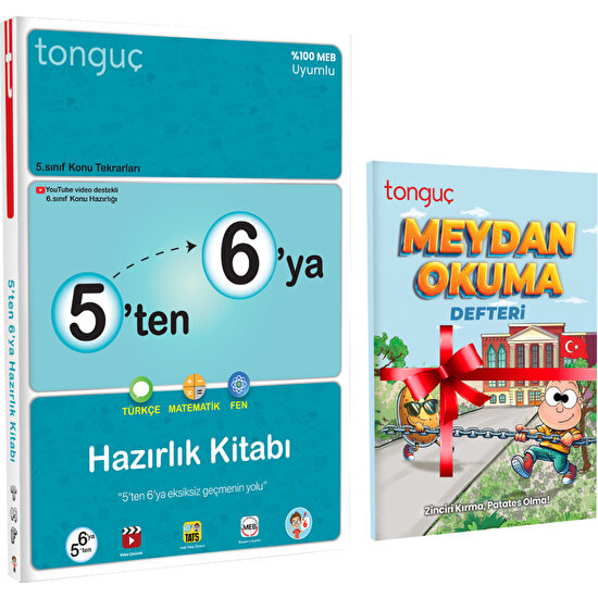 Tonguç Akademi 5'ten 6'ya Hazırlık Kitabı ve Meydan Okuma Defteri