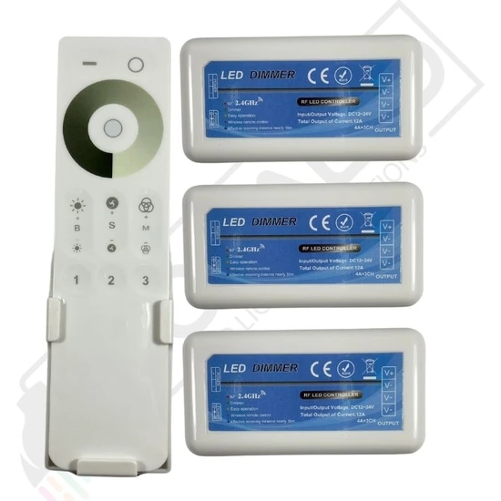 3 Kanal Touch - Dokunmatik Rf LED Dimmer 12-24 Volt