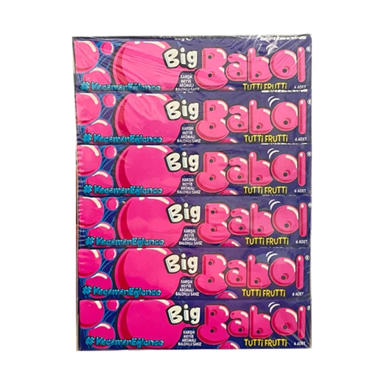 Big Babol Tutti Frutti Aromalı Sakız 6 Lı 25 gr 18LI Paket