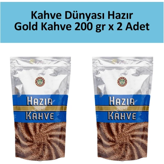 Kahve Dünyası Gold Hazır Kahve 200 gr x 2 Adet