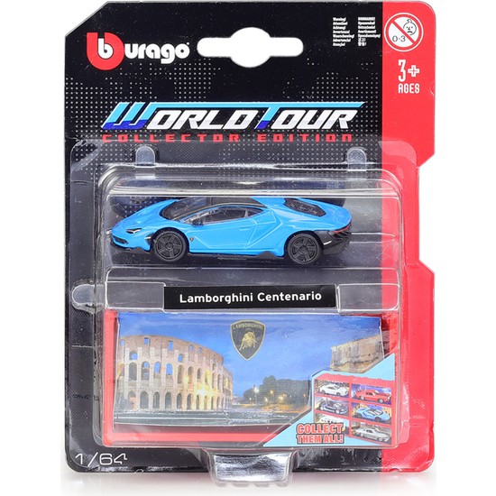 Bburago 5er Set Auto-Modelle 1:64 - Camaro, Aventador, R8 & Mustang